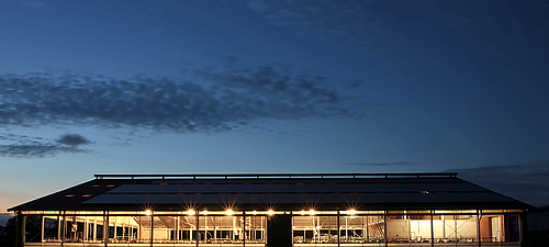 Iluminación Lubratec® para su establo - Luz natural e iluminación LED eficiente Establo iluminado con luz Lubratec®, favorece la producción de vitamina D y aumenta la vitalidad de sus animales