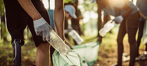 Recogida de botellas PET Recogida de botellas de PET en bolsas