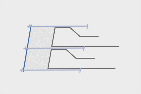 Sistema de tirantes protegido contra la corrosión - estructura de acero de Huesker Sistema de tirantes - Acero protegido contra la corrosión - Gavión Huesker Fortrac