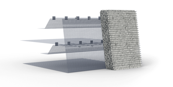 Natura design Diseño natural: Sistema de gaviones Fortrac con aspecto de piedra natural